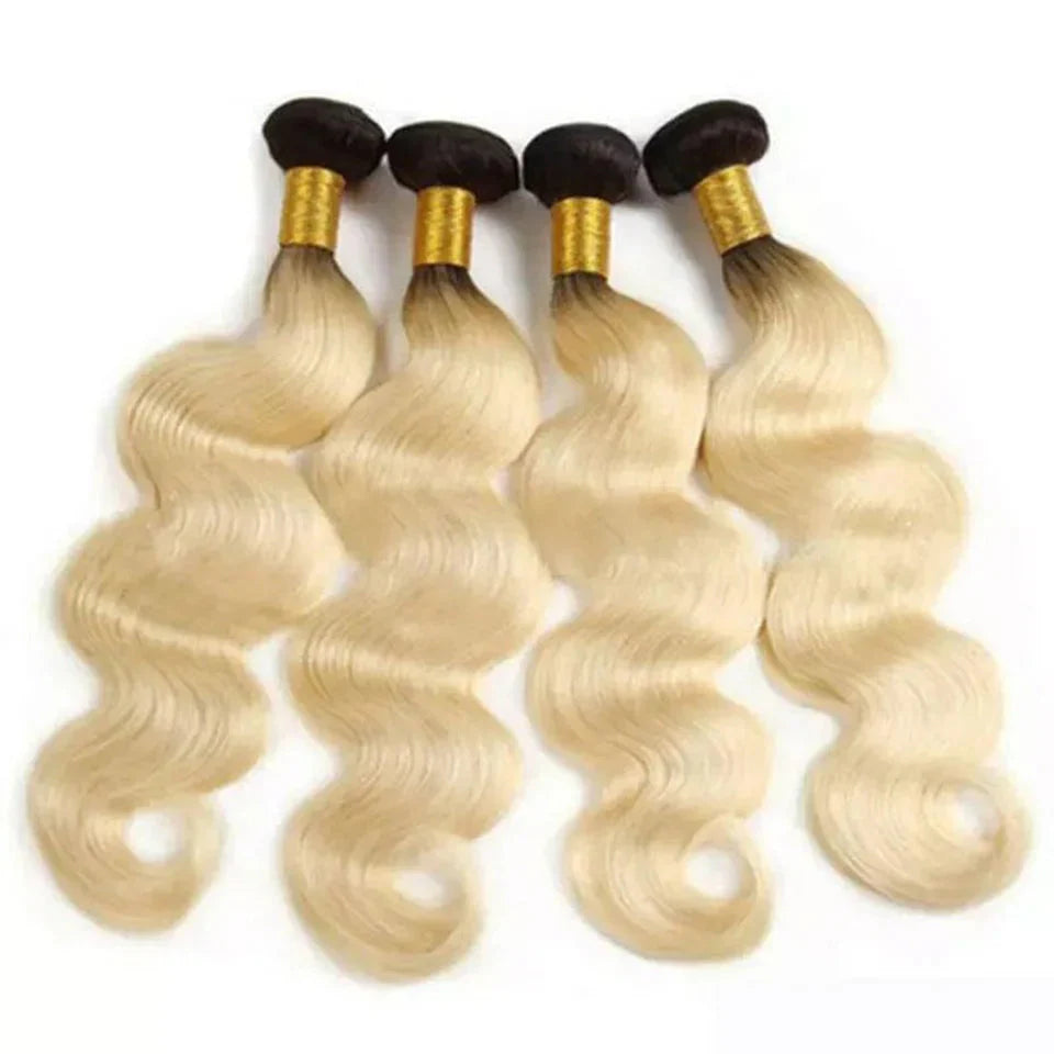 Rebecca Ombre Body Wave Human Hair Bundles | 1B/4/27/30/99J/613 Blonde Two & Three-Tone Remy Weave Deals
