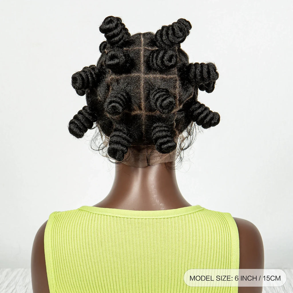 Handmade Bantu Knotless Braids Wig | Full Double Lace Front | Baby Hair