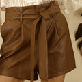 Americano PU Leather Shorts