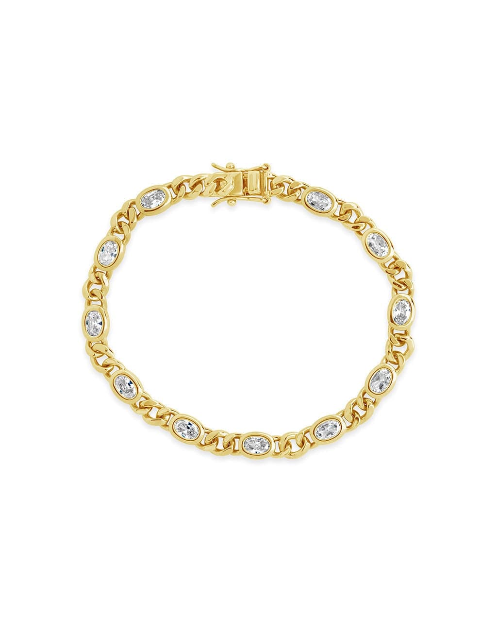 Cassie CZ Bezel Tennis Bracelet