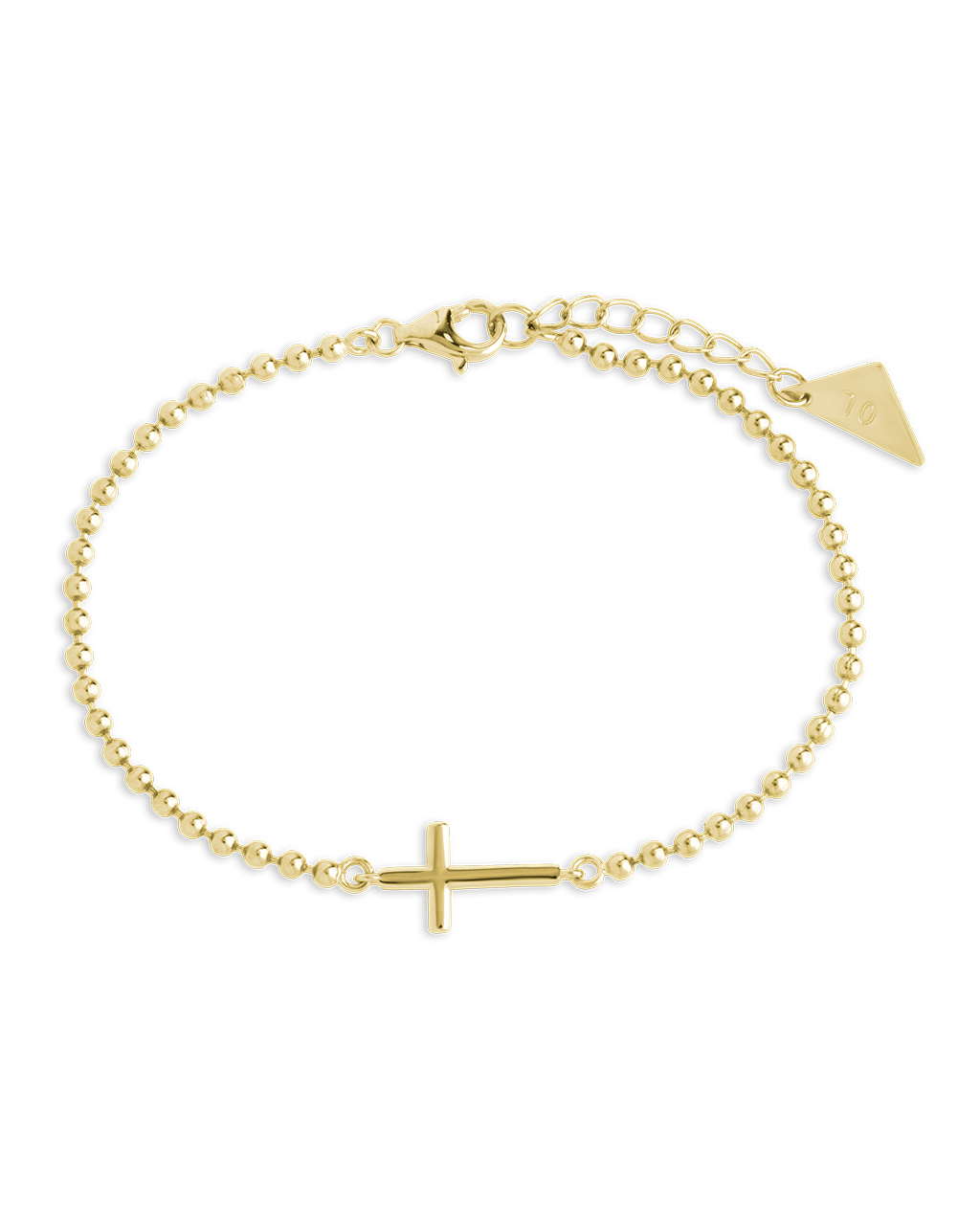 Sterling Silver Kelsey Beaded Cross Bracelet