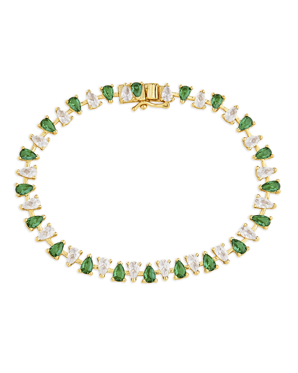 Emerald Pear Cut Tennis Bracelet