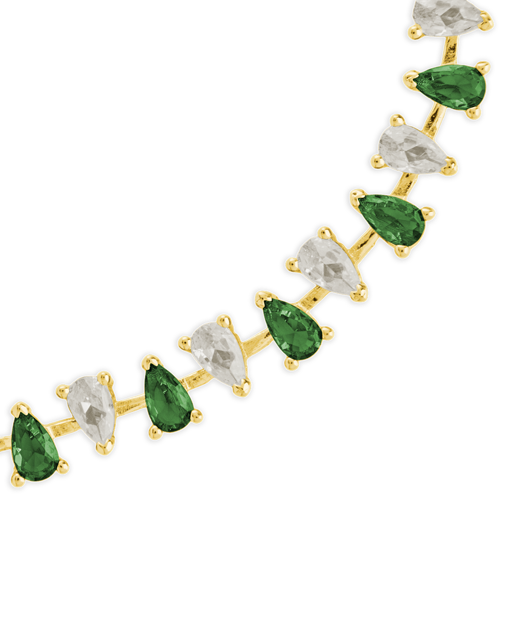 Emerald Pear Cut Tennis Bracelet
