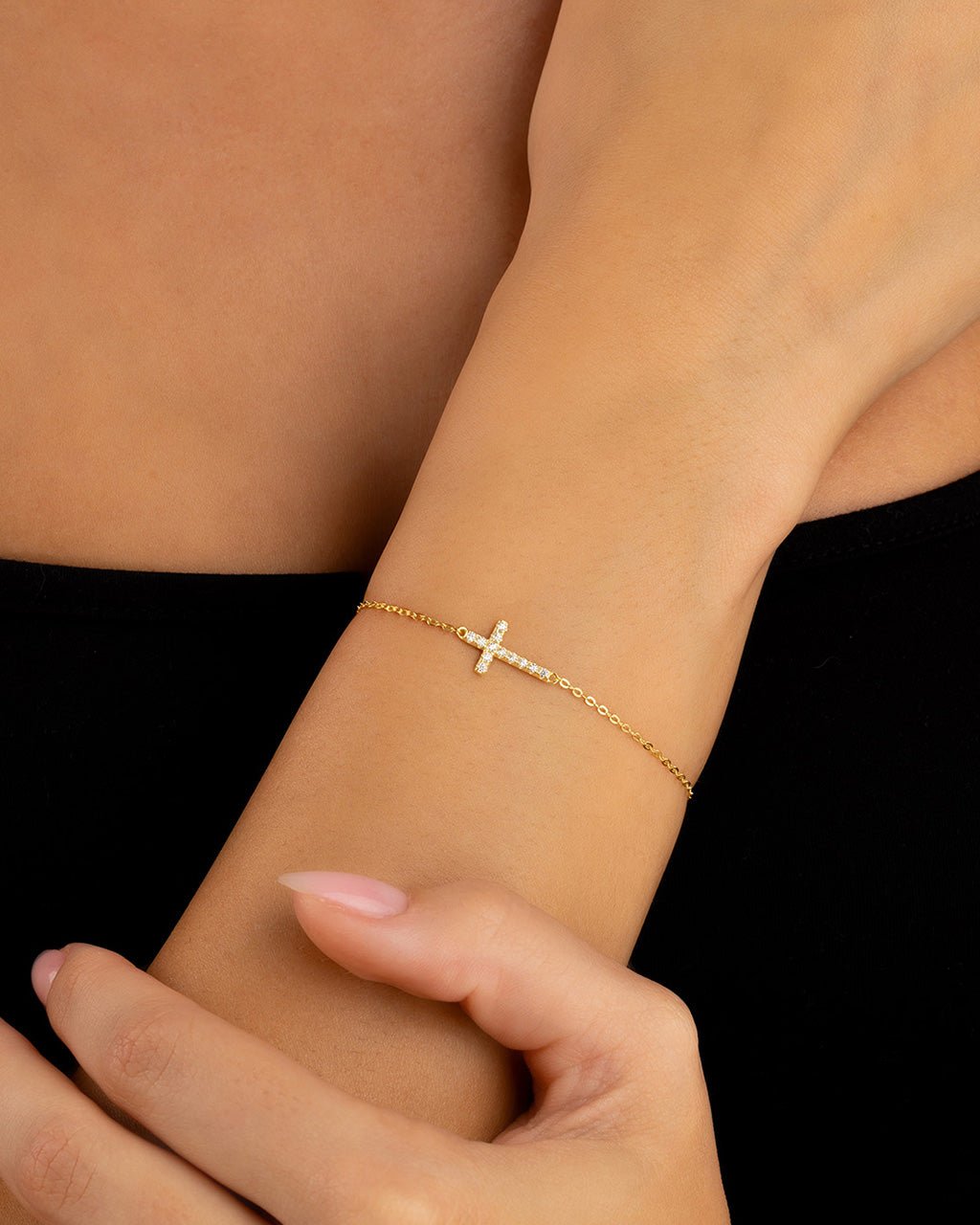 Sterling Silver Kinsey Luxe Cross Accent Bracelet