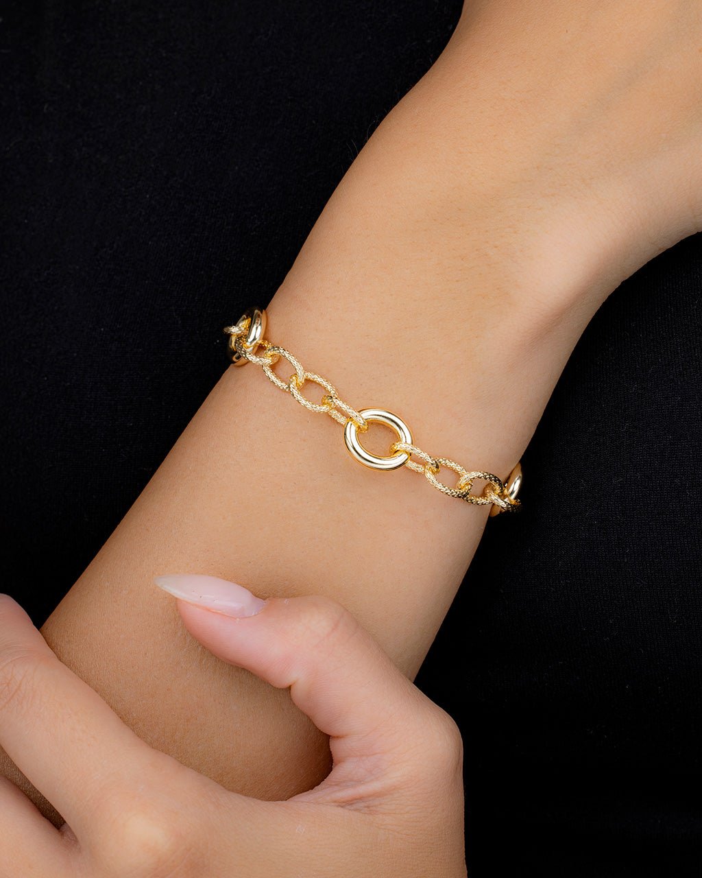 Carter Round Statement Link Bracelet