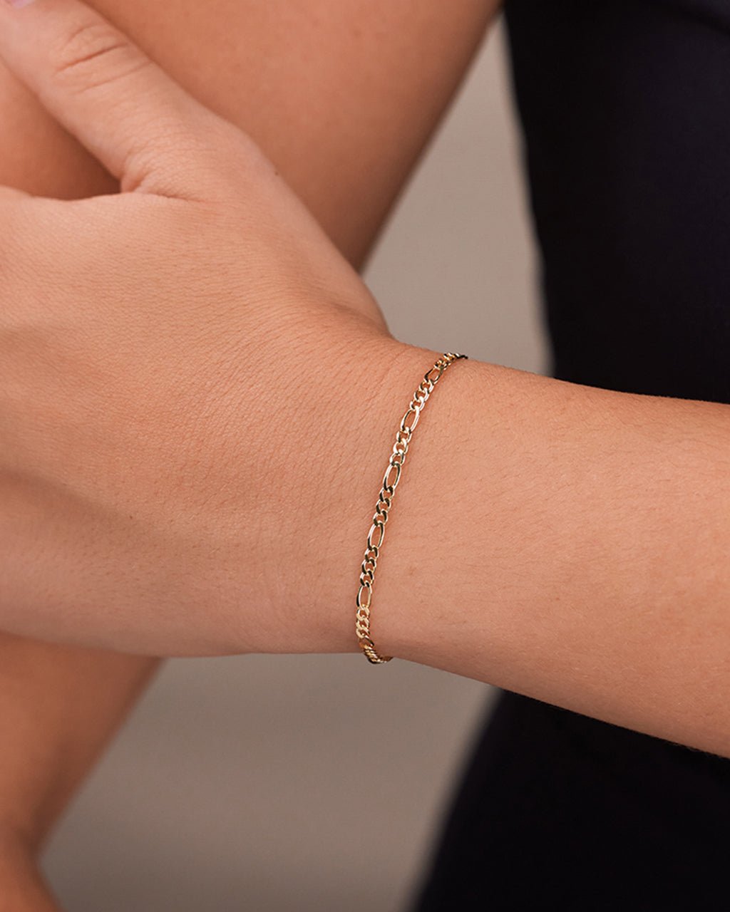 Sterling Silver Anne Dainty Figaro Chain Bracelet
