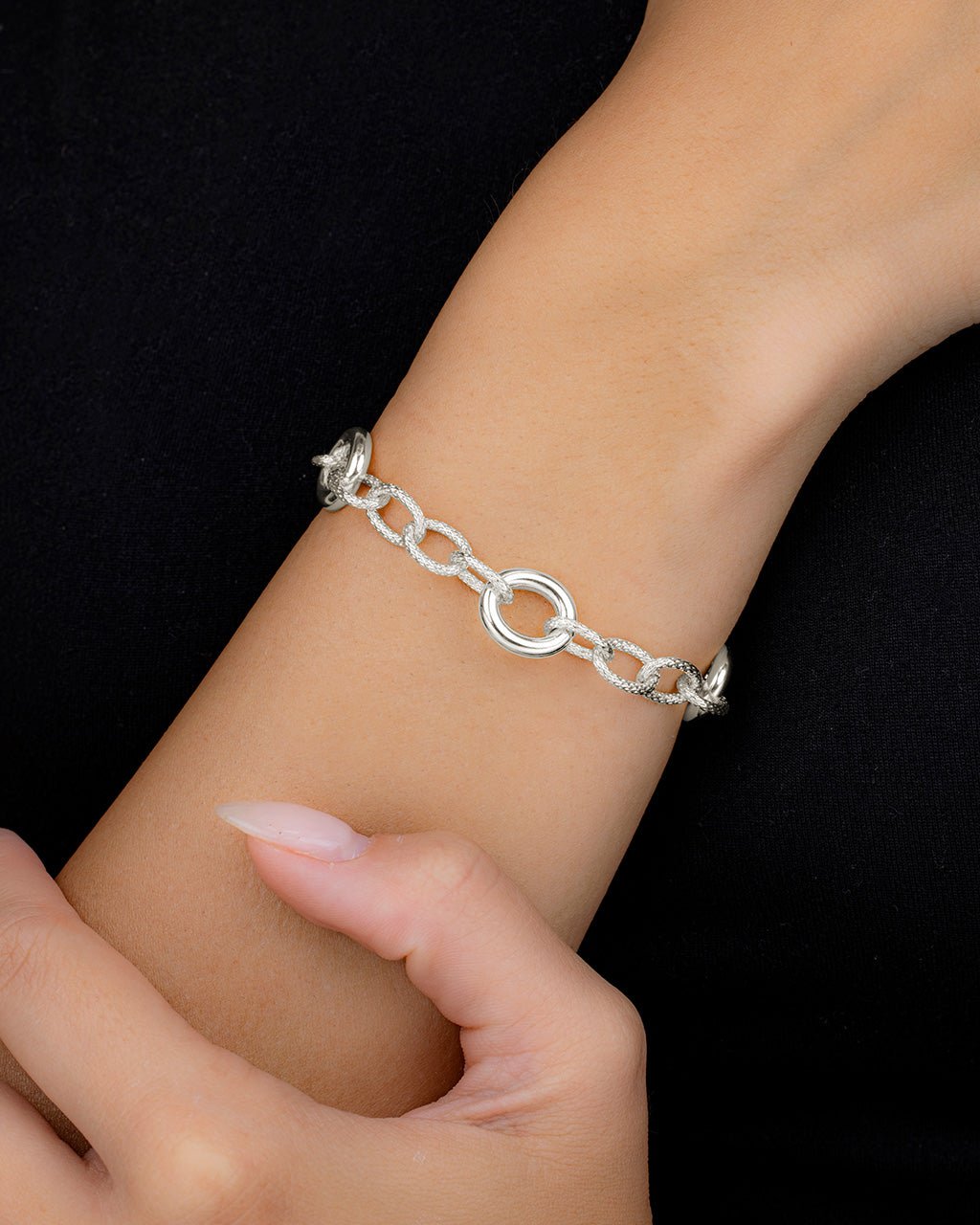 Carter Round Statement Link Bracelet