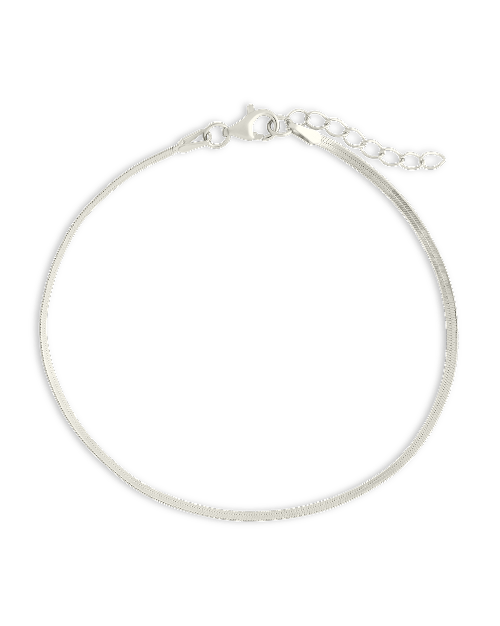 Sterling Silver Herringbone Chain Bracelet