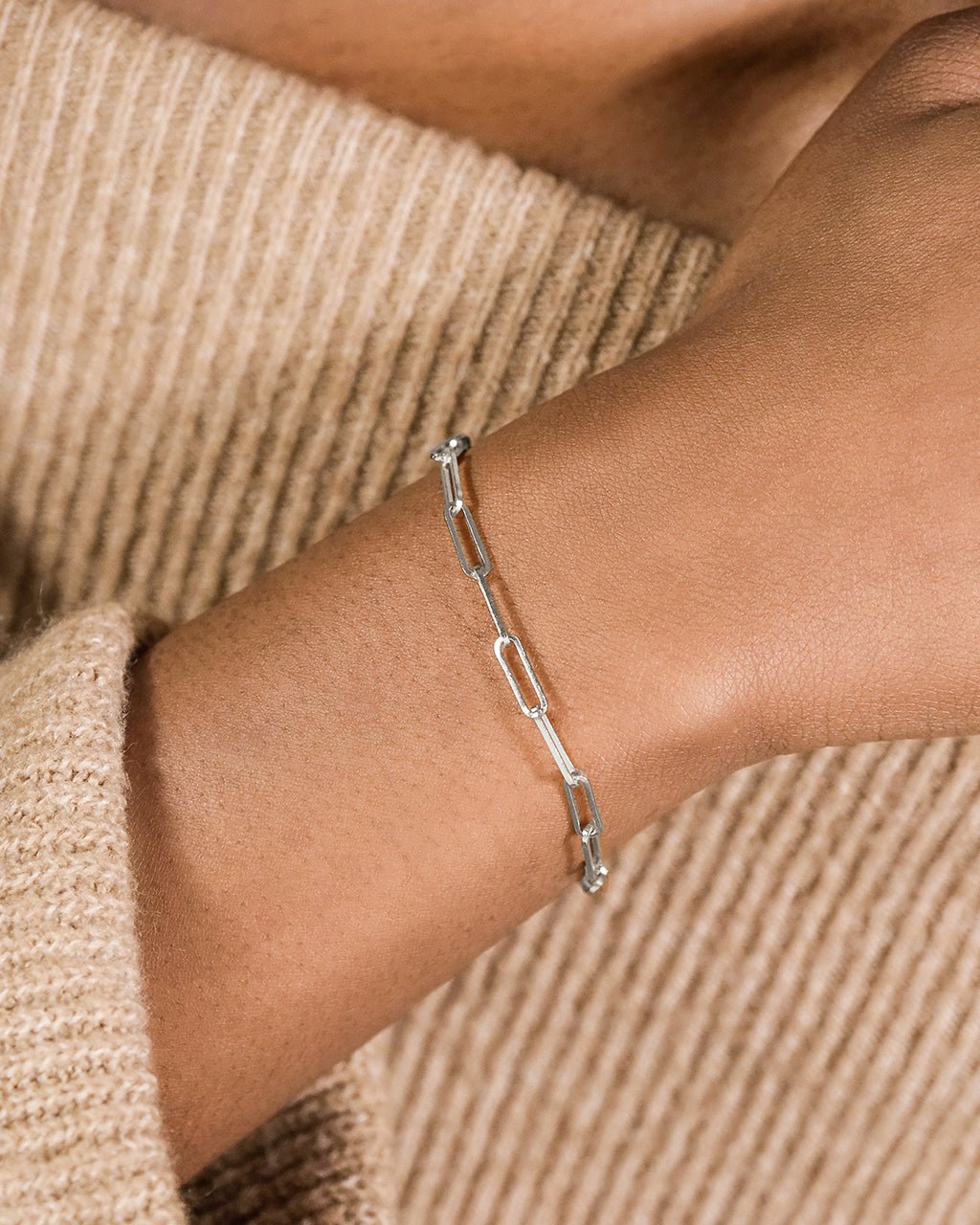Sterling Silver Paperclip Chain Bracelet