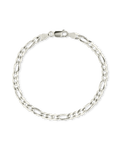 Dainty Sterling Silver Figarro Chain Bracelet
