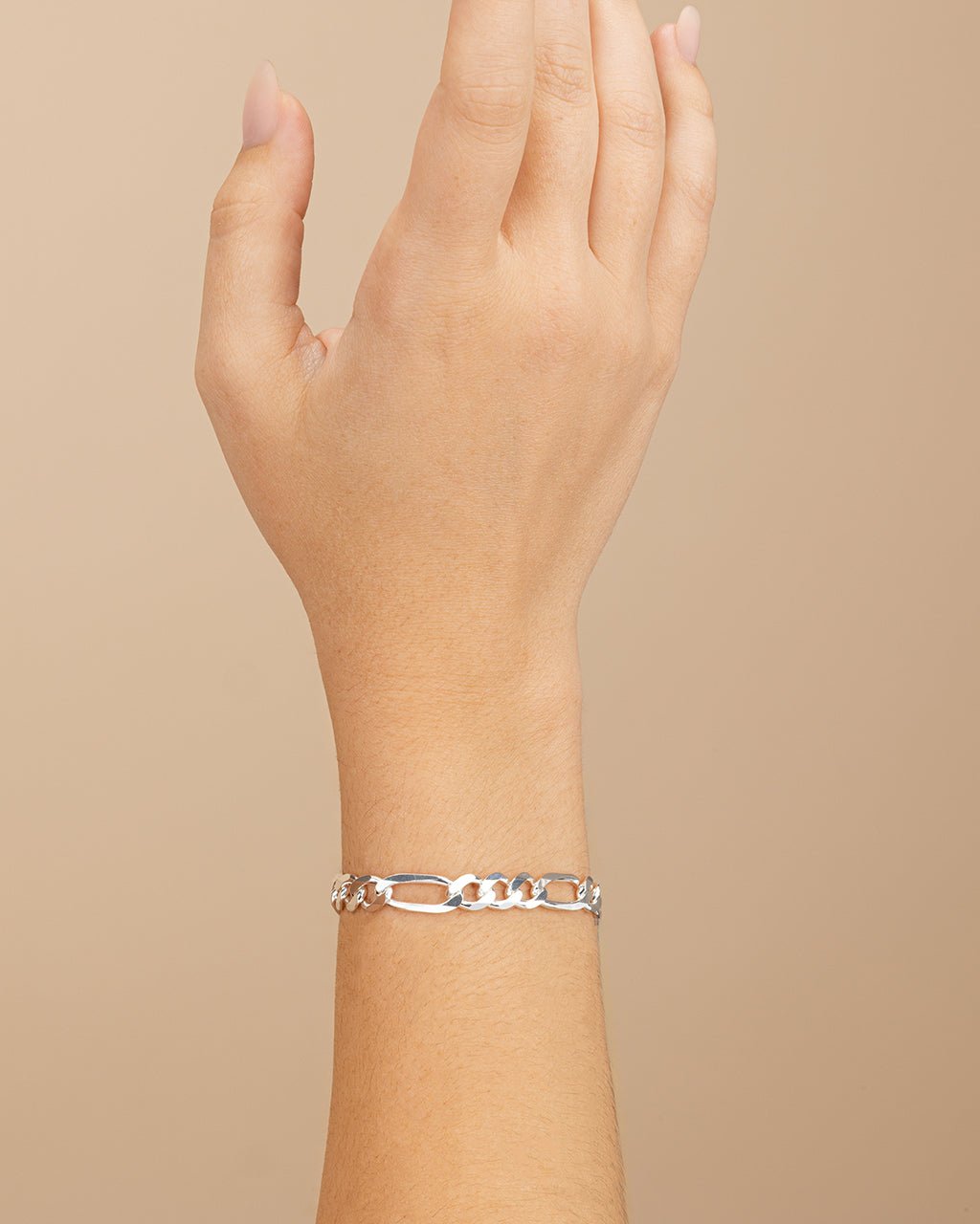 Dainty Sterling Silver Figarro Chain Bracelet
