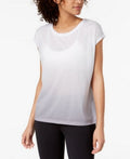 Ideology Womens Yoga Fitness T-Shirt, Smooth Grey, Size XL