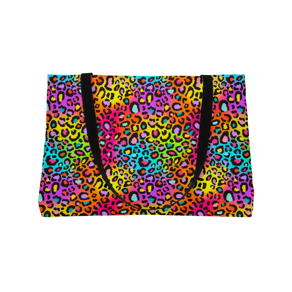 Bespattered Facade Neon Leopard Weekender Beach Tote Bag
