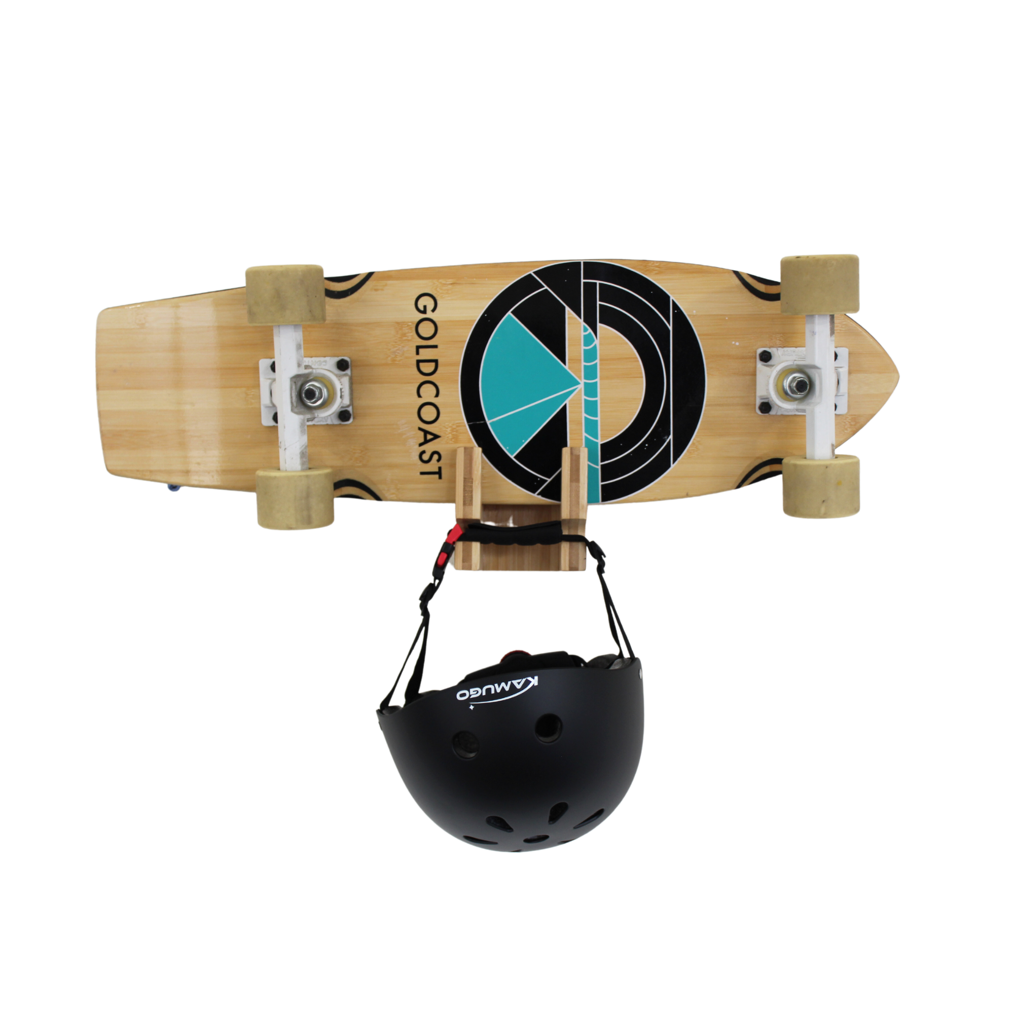 Bamboo Skate & Snowboard Wall Rack