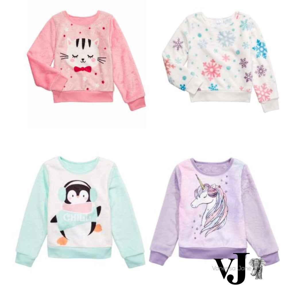 Evy of California Toddler Girls Unicorn Sweatshirt