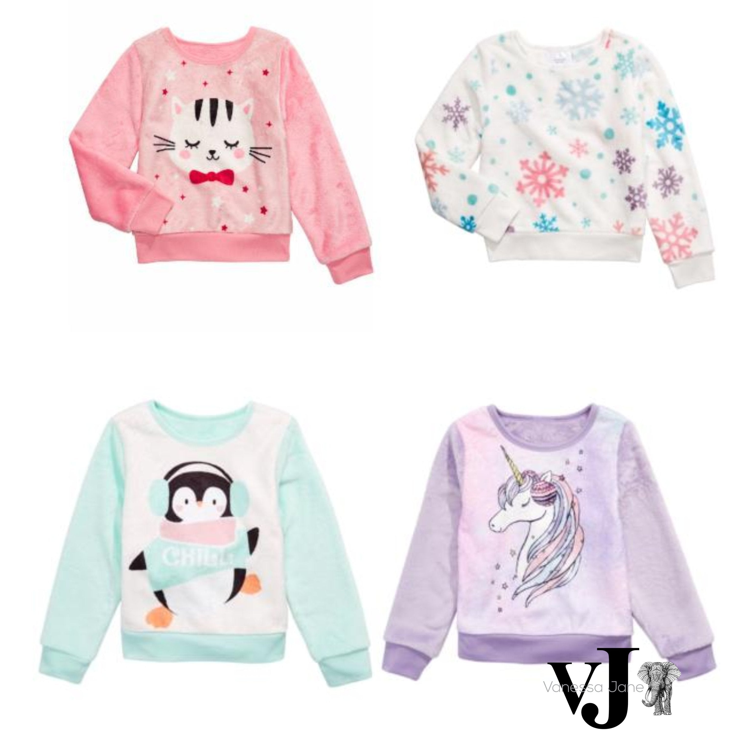 Evy of California Toddler Girls Unicorn Sweatshirt