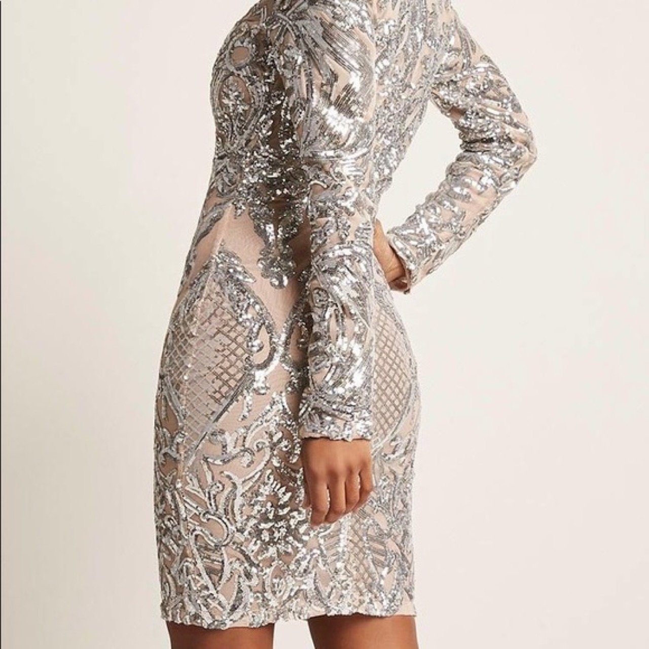 Beyonce Sequin Nude Dress