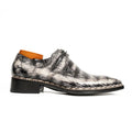 Black Croc-Pattern Norwegian Oxford