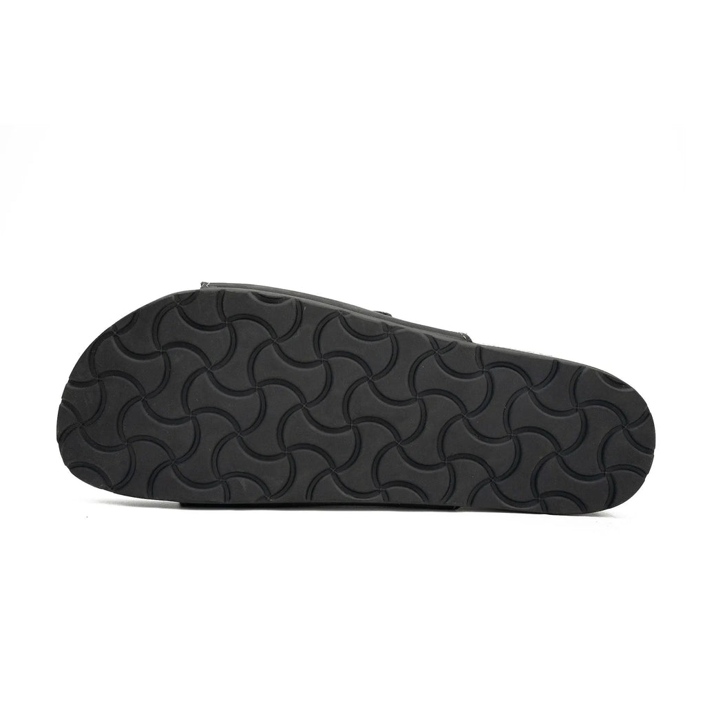 Black Single - Strap Slide Sandals