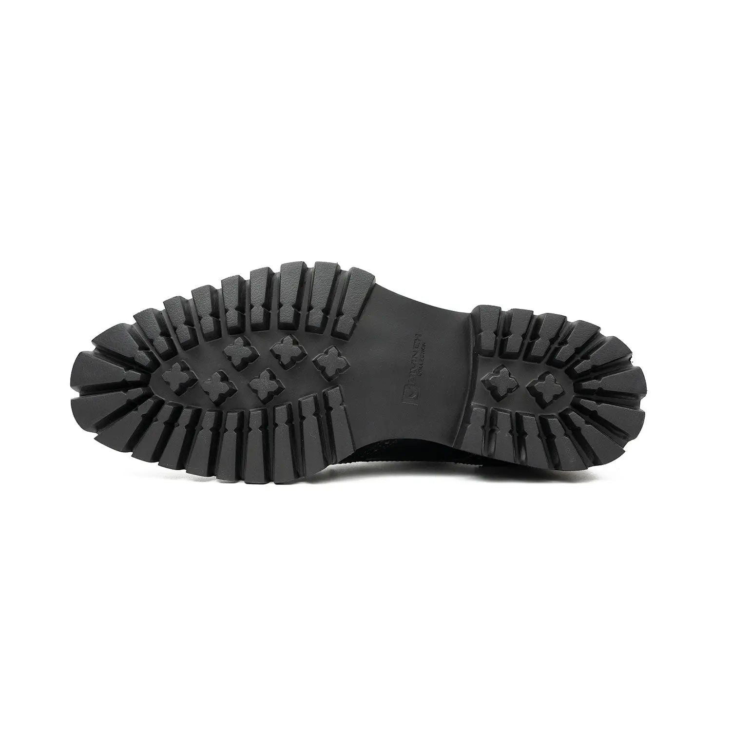 Black derby brogue shoes