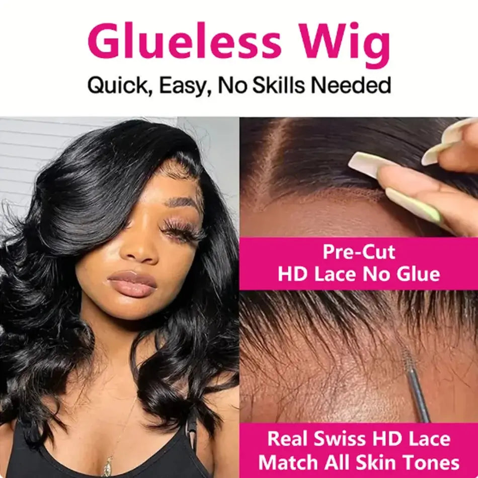 Body Wave | 13X4 Transparent Lace | Ready To Wear | PrePlucked  | Glueless | Ready To Go  | Short Bob | Human Hair Wigs