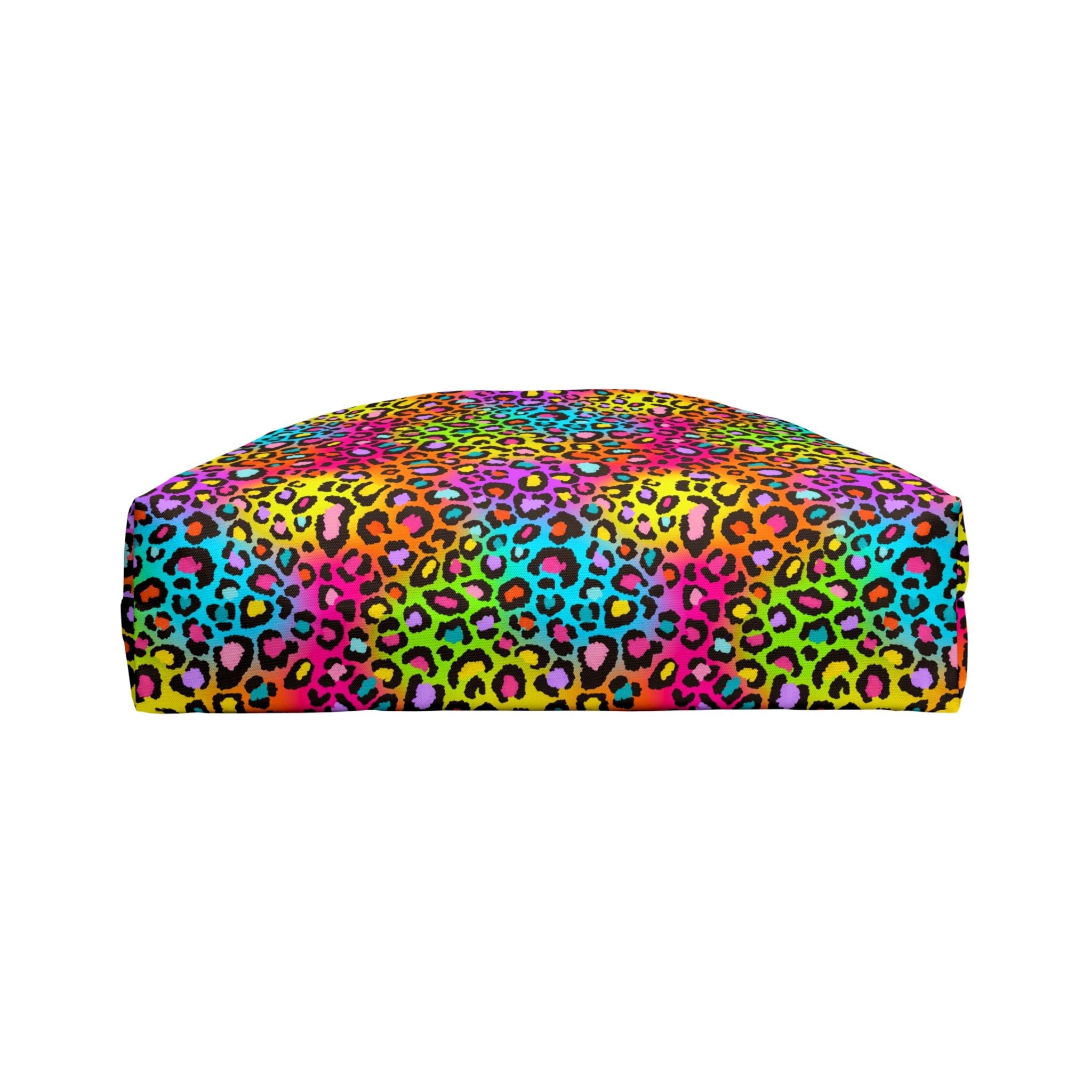 Bespattered Facade Neon Leopard Weekender Beach Tote Bag