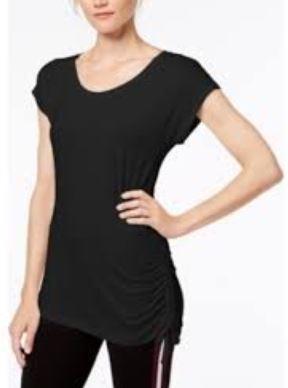 Ideology Womens Fitness Yoga Side-Tie T-Shirt T-Shirt