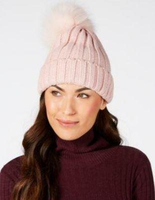 Steve Madden Oversized Pom Pom Knit Beanie
