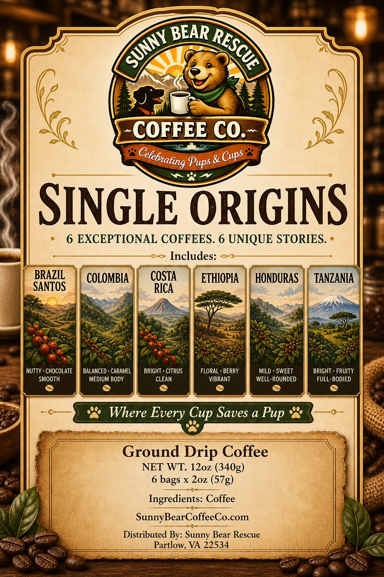 SBR Coffee Co. Single Origin Sample Pack