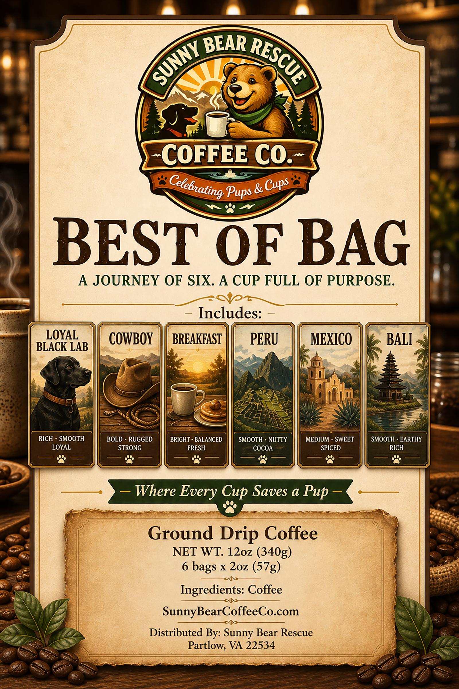SBR Coffee Co. Best Sellers Sample Pack