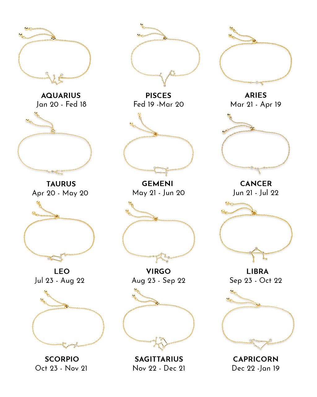 'When Stars Align' Constellation Necklace and Bracelet Set