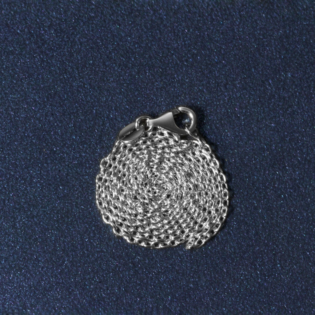18k White Gold Round Cable Chain (1.50 mm)