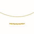 14k Yellow Gold Pendant Chain with Textured Links (3.3 mm)