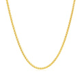 14k Yellow Gold Round Wheat Chain (1.5 mm)