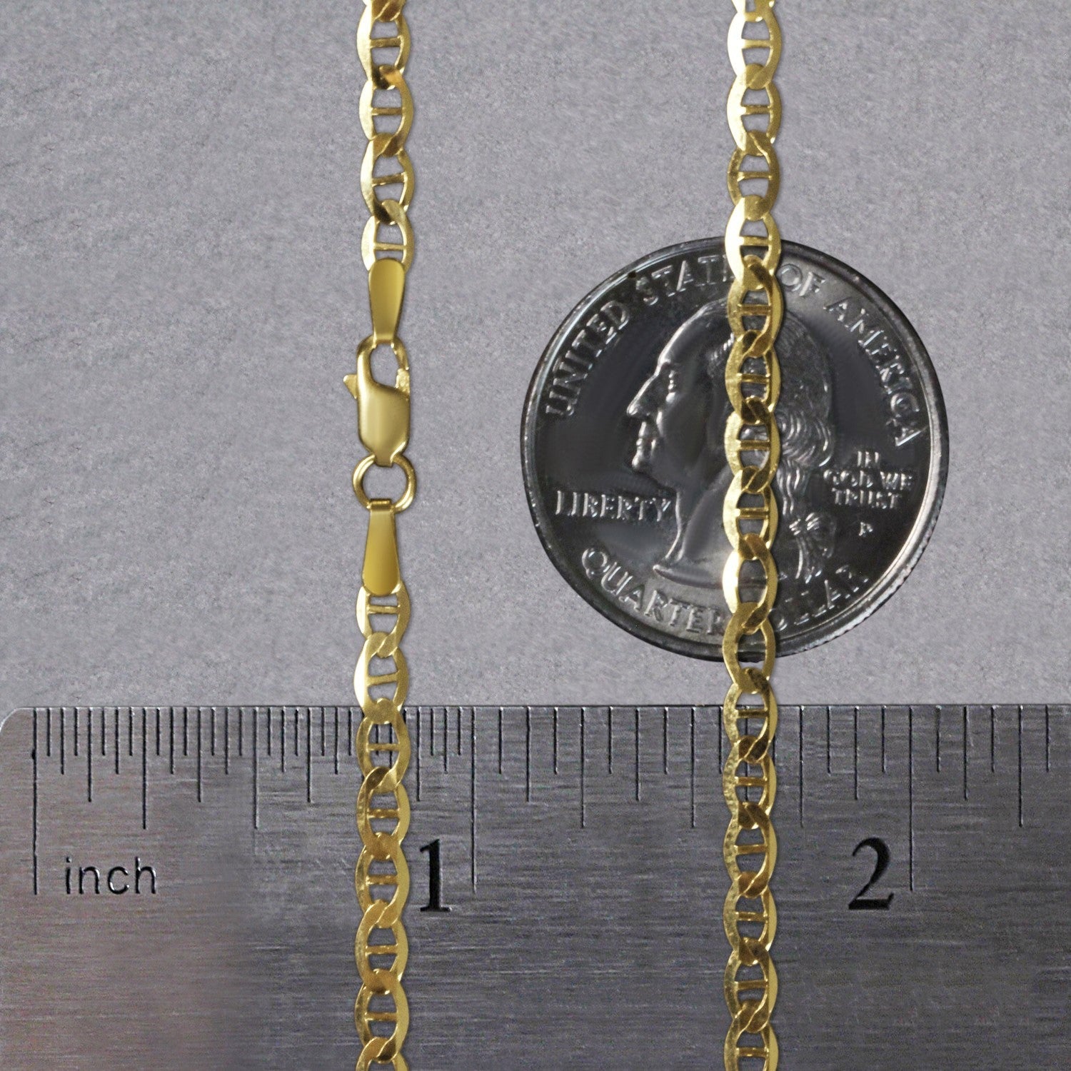 10k Yellow Gold Mariner Link Chain (3.20 mm)