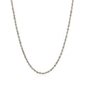 14k White Gold Solid Diamond Cut Rope Chain (1.80 mm)