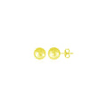 14k Yellow Gold Ball Earrings with Faceted Texture