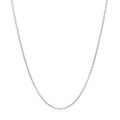 14k White Gold Round Cable Link Chain (1.20 mm)