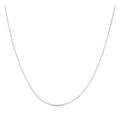 Double Extendable Diamond Cut Cable Chain in White Gold (0.87 mm)
