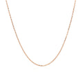 14k Pink Gold Diamond Cut Cable Link Chain (0.87 mm)
