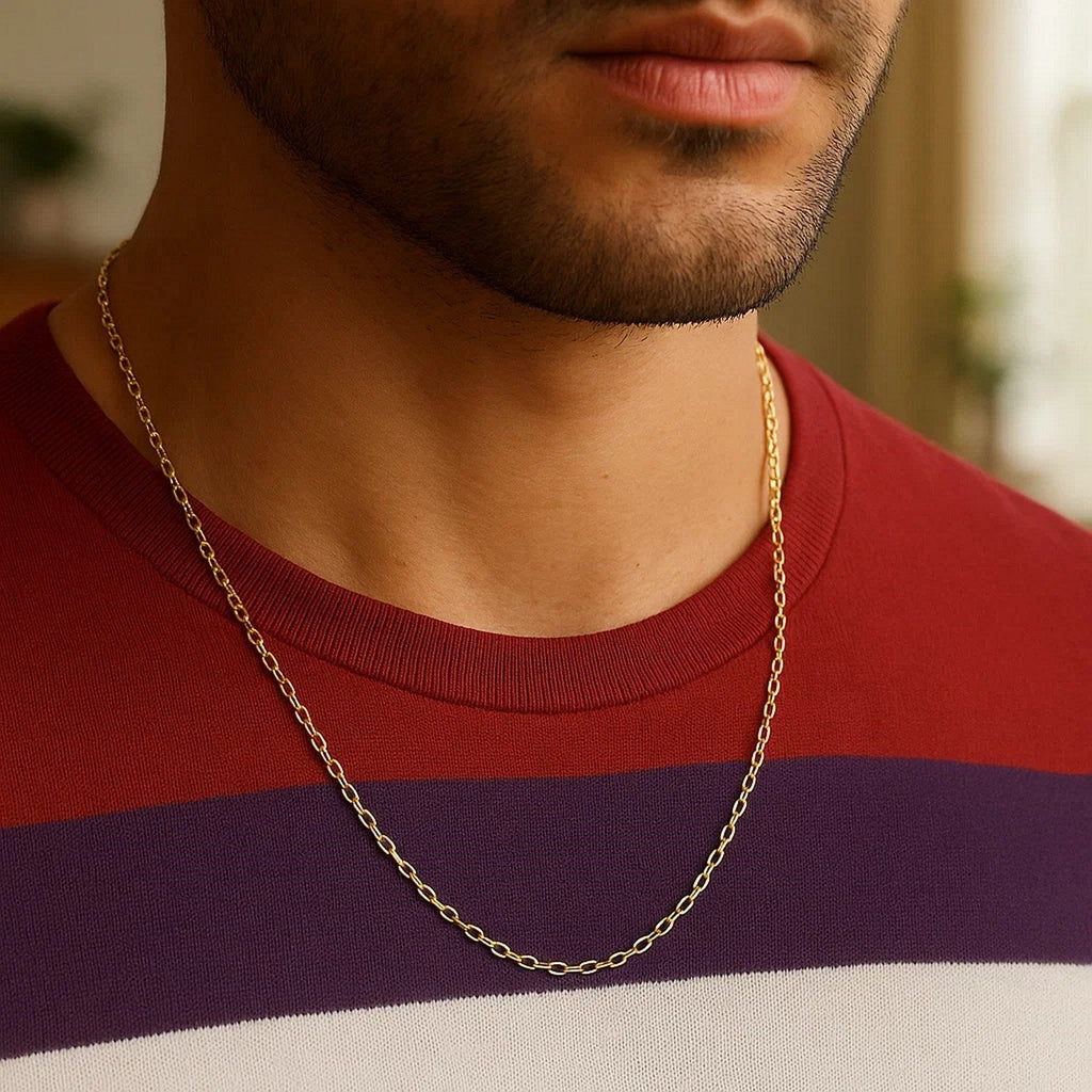 14k Yellow Gold Round Cable Link Chain (1.50 mm)