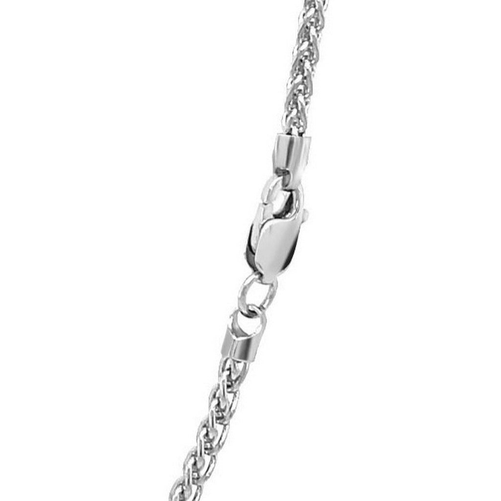 14k White Gold Round Wheat Chain (1.5 mm)