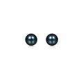 14k Yellow Gold Cultured Black Pearl Stud Earrings (7mm)