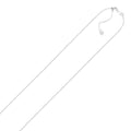 14k White Gold Adjustable Cable Chain (1.10 mm)