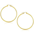 14k Yellow Gold Polished Hoop Earrings (2x55mm)