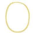 14k Yellow Gold Cuban Chain Choker Necklace