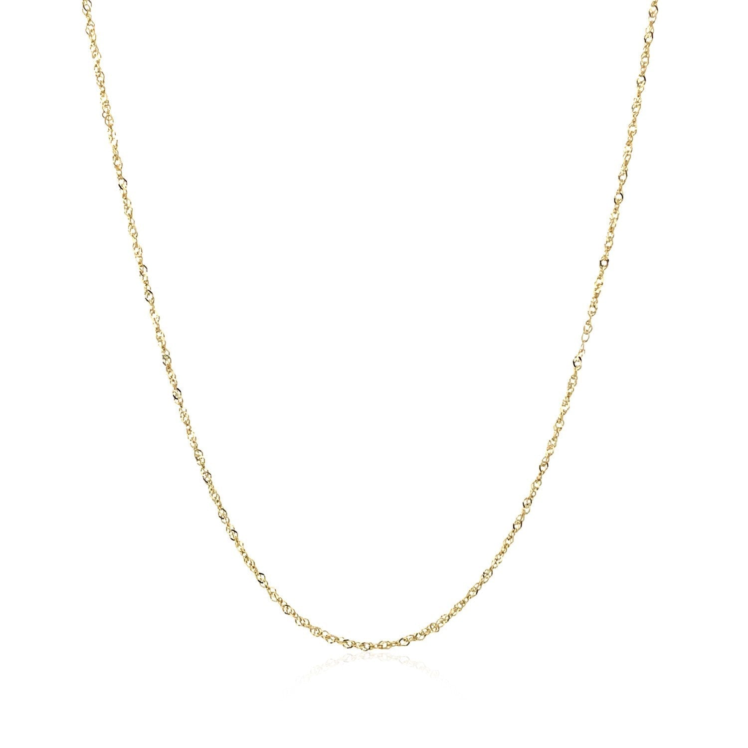 14k Yellow Gold Singapore Chain 0.81 mm