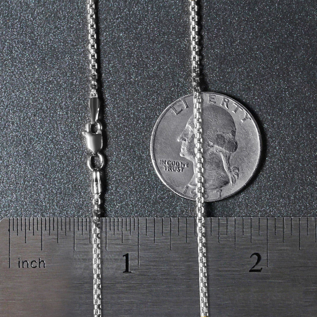14k White Gold Round Box Chain (1.8 mm)
