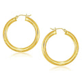 14k Yellow Gold Polished Hoop Earrings (5x40mm)