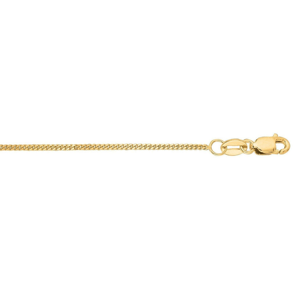 14k Yellow Gold Gourette Chain 1.0mm (1.00 mm)